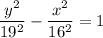 \dfrac{y^2}{19^2} -\dfrac{x^2}{16^2} = 1