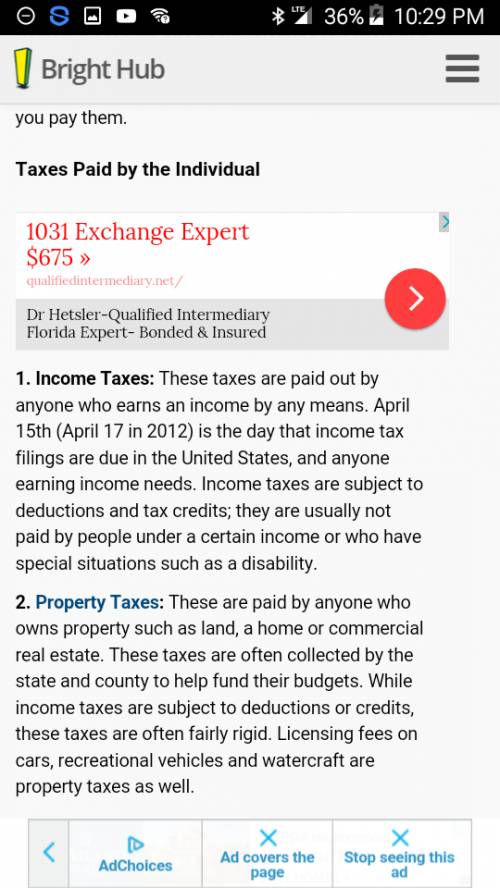 We pay other types of taxes to government such as?
