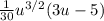 \frac{1}{30} u^{3/2} (3u-5)