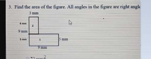 Find the area of the figure. all angles in the figure are right angles.  check this answer asap!   y