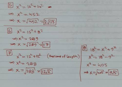 Find the value of x. if your answer is not an integer, express it in simplest radical form.