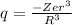 q = \frac{-Ze r^3}{R^3}