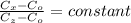 \frac{ C_x - C_o}{C_z -C_o} = constant