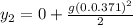 y_2=0+\frac{g(0.0.371)^2}{2}