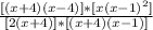\frac{[(x+4)(x-4)]*[x(x-1)^{2}]}{[2(x+4)]*[(x+4)(x-1)]}