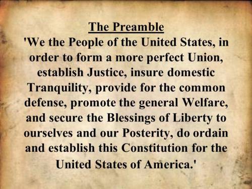 The preamble of the united states is one of the most important introductions ever written in united