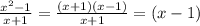 \frac{x^2-1}{x+1}=\frac{(x+1)(x-1)}{x+1}=(x-1)