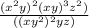 \frac{(x^2y)^2(xy)^3z^2)}{((xy^2)^2yz)}