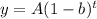 y=A(1-b)^t