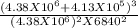 \frac{(4.38X10^6+4.13X10^5)^{3} }{(4.38X10^6)^{2}X6840^{2}}