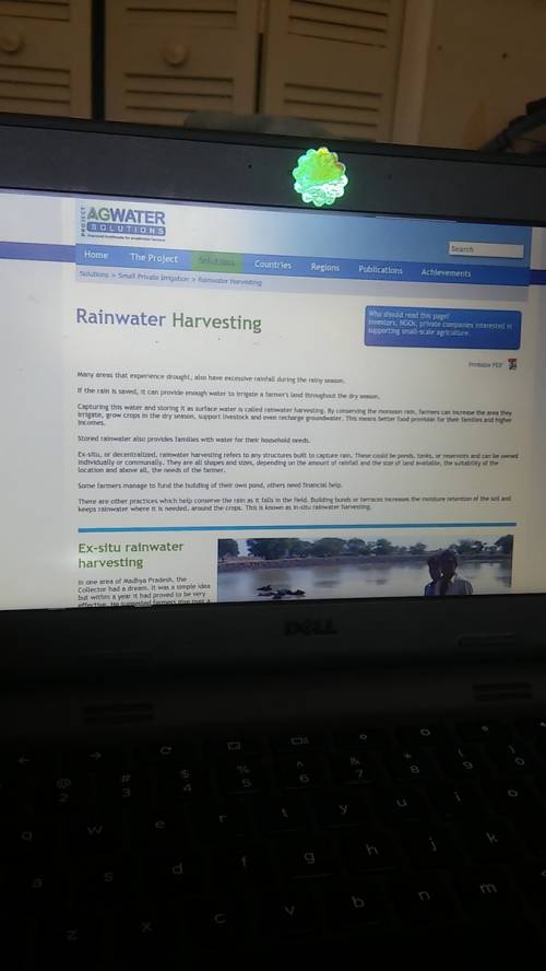 In what ways farmers will be benefited by learning rainwater harvesting