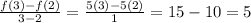 \frac{f(3)-f(2)}{3-2}= \frac{5(3)-5(2)}{1}=15-10=5