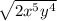\sqrt{2x^5y^4}