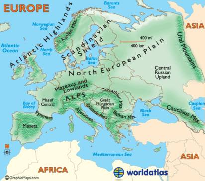 The separate europe from asia. (alps/urals)