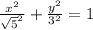 \frac{x^2}{\sqrt{5}^2}+\frac{y^2}{3^2}=1