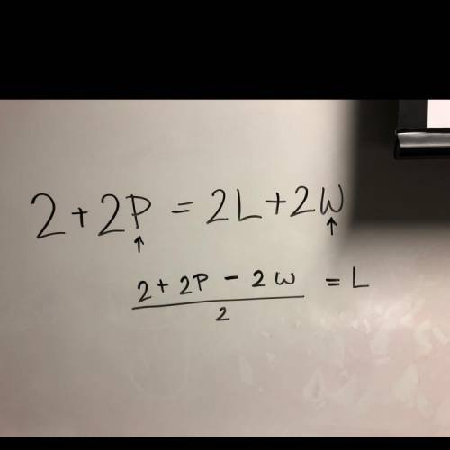 Aformula for finding the perimeter of a rectangle is =2+2 p = 2 l + 2 w . if you know the perimeter