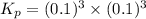 K_p=(0.1)^3\times (0.1)^3