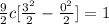 \frac{9}{2}c[ \frac{3^2}{2}- \frac{0^2}{2}]=1