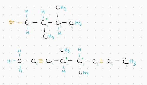 Is 1-bromo-2,3-dimethylbutane chiral?  if chiral, give the number(s) of the chirality center(s) (inc
