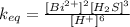 k_{eq}=\frac{[Bi^{2+}]^2[H_2S]^3}{[H^{+}]^6}