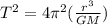 T^2 = 4\pi^2(\frac{r^3}{GM})