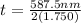 t= \frac{587.5nm}{2(1.750)}