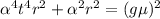 \alpha^4t^4r^2 + \alpha^2r^2 = (g\mu)^2