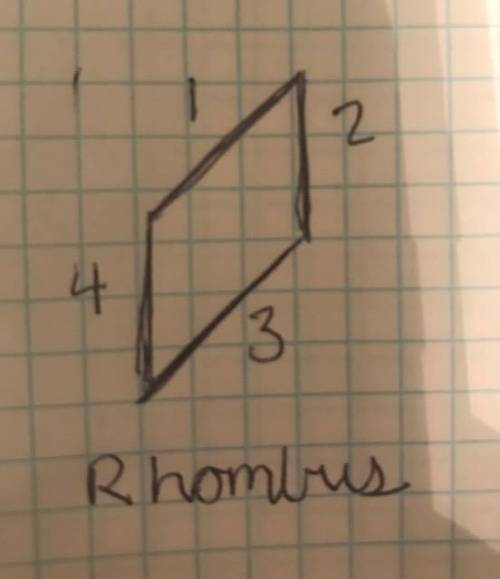 Draw a quadrilateral that is not a rectangle. describe your shape, and explain why it is not a recta