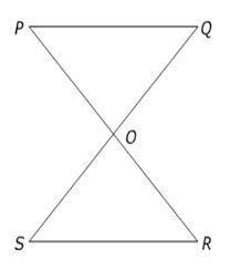 Identify the proof to show that △pqo≅△rso, where o is the midpoint of pr and qs, ∠p≅∠r, and pq≅rs.