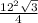 \frac{12^2\sqrt{3} }{4}