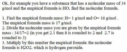 Hows does one determine a molecular formula from the emprical formula?