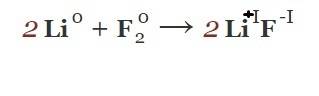In this redox reaction, identify the reducing agent. 2li + f2 2lif
