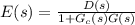 E(s)=\frac {D(s)}{1+G_c(s)G(s)}