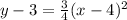 y-3=\frac{3}{4}(x-4)^{2}
