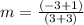 m=\frac{(-3+1)}{(3+3)}