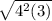 \sqrt{4^2(3)}
