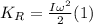 K_R=\frac{I\omega^2}{2}(1)