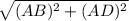 \sqrt{(AB)^{2}+ (AD)^{2}}