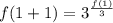 f(1+1)=3^{\frac{f(1)}{3}}