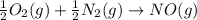 \frac{1}{2}O_2(g)+\frac{1}{2}N_2(g)\rightarrow NO(g)