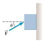 a 5.0 kg block is pushed 2.0 m at a constant velocity up a vertical wall by a constant force applied