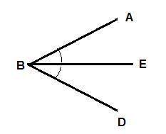 If be−→ b e → bisects ∠abd and m∠abe = 62°, find m∠abd