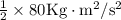 \frac{1}{2} \times 80 \mathrm{Kg} \cdot \mathrm{m}^{2} / \mathrm{s}^{2}