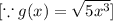 [\because g(x)=\sqrt{5x^3}]