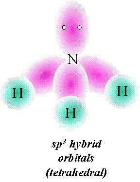 Draw an orbital overlap diagram to represent the bonding in ammonia, nh3.
