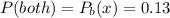 P(both)=P_b(x)= 0.13
