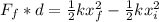 F_f*d = \frac{1}{2}kx^2_f-\frac{1}{2}kx^2_i