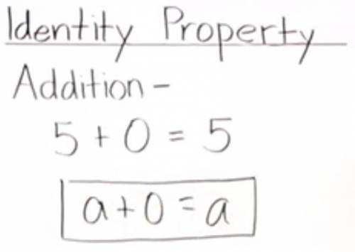Show me the identity property of addition