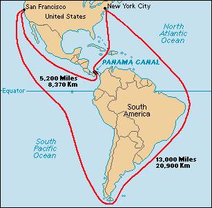 Why was the trip around south america impractical as a trade route?