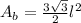 A_{b}=\frac{3 \sqrt{3}}{2} l^{2}